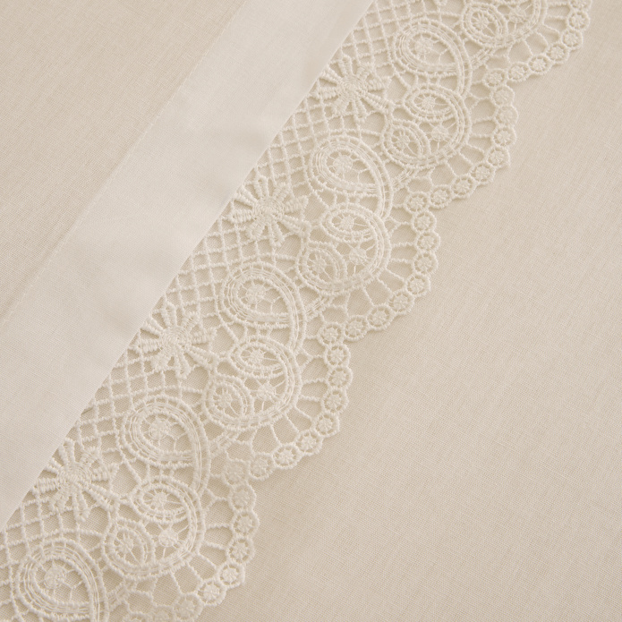 Karaca Home Velisse Dantelli Çift Kişilik Nevresim Takımı Beyaz