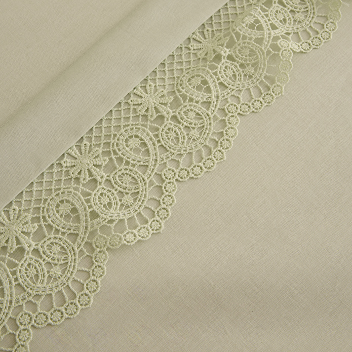 Karaca Home Velisse Dantelli Çift Kişilik Nevresim Takımı Adaçayı