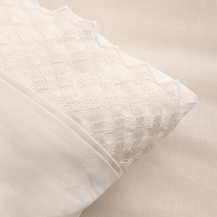 Karaca Home Elvion Dantelli Çift Kişilik Nevresim Takımı Beyaz