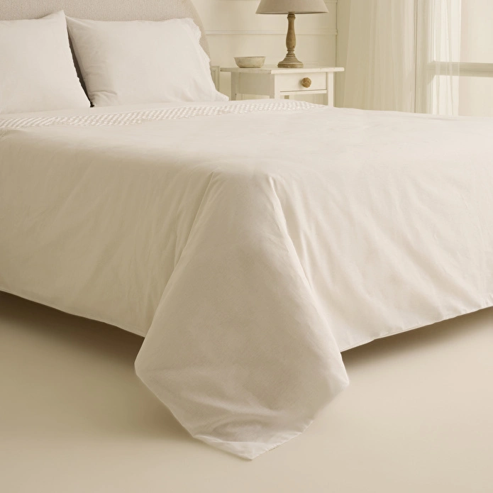 Karaca Home Elvion Dantelli Çift Kişilik Nevresim Takımı Beyaz