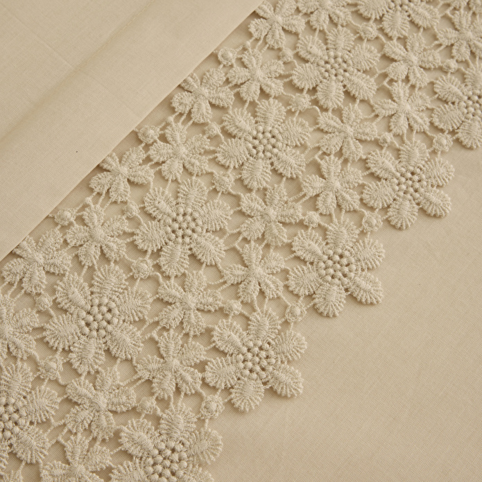 Karaca Home Rosal Brodeli Çift Kişilik Nevresim Takımı Bej