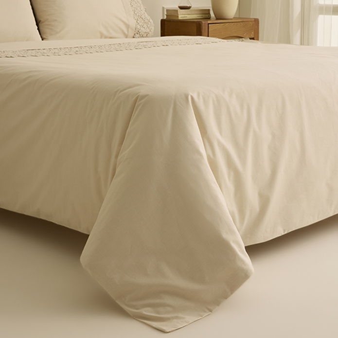 Karaca Home Rosal Brodeli Çift Kişilik Nevresim Takımı Bej