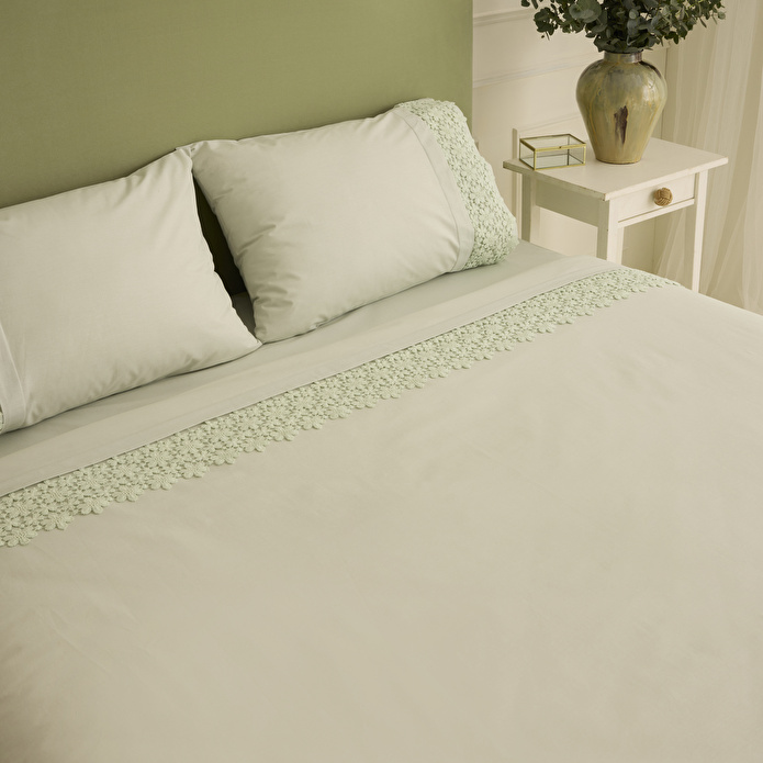 Karaca Home Rosal Brodeli Çift Kişilik Nevresim Takımı Adaçayı