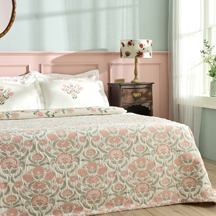 Karaca Home Raveni Düet Nevresim Yatak Örtüsü Seti