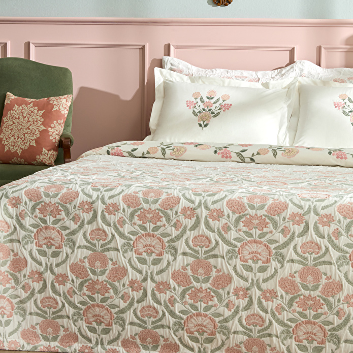 Karaca Home Raveni Düet Nevresim Yatak Örtüsü Seti