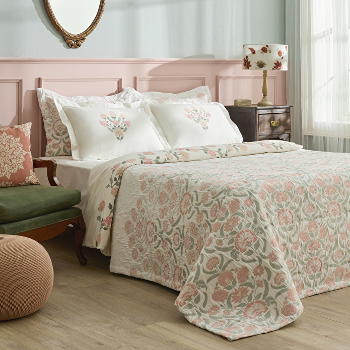 Karaca Home Raveni Düet Nevresim Yatak Örtüsü Seti