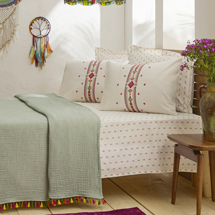 Karaca Home Elvra %100 Pamuk Nish Set Çift Kişilik Pike Takımı Multicolour