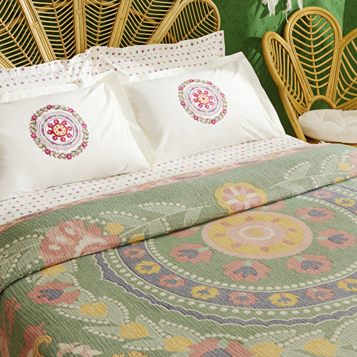 Karaca Home Luneor %100 Pamuk Nish Set Çift Kişilik Pike Takımı Multicolour