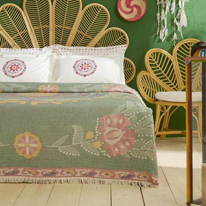 Karaca Home Luneor %100 Pamuk Nish Set Çift Kişilik Pike Takımı Multicolour