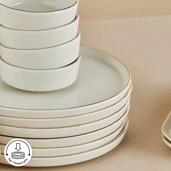 Emsan Komo 32 Parça 6 Kişilik Kahvaltı Takımı Gold