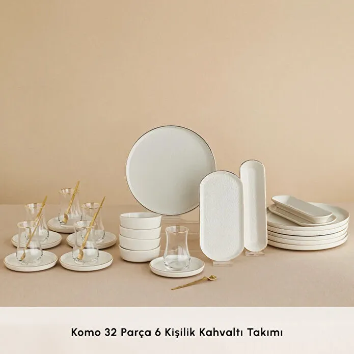 Emsan Komo 32 Parça 6 Kişilik Kahvaltı Takımı Gold