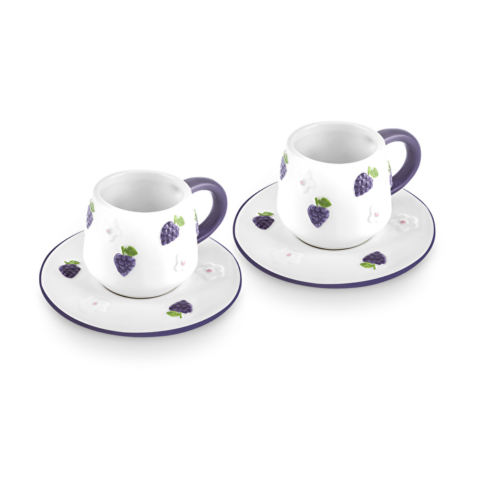 Karaca Grapebloom 2 Kişilik Kahve Fincan Takımı 100 ml