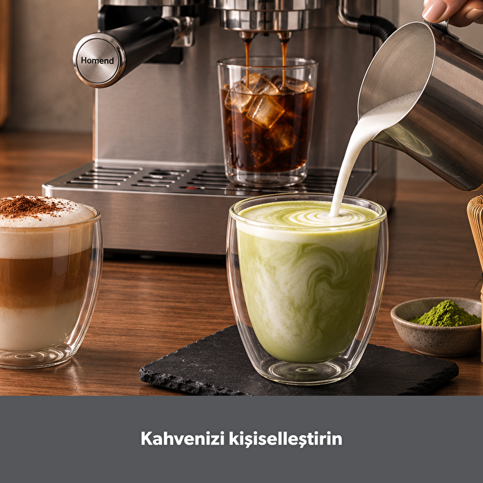 Homend Latteprimo 5017H Çekirdek Öğütücülü Espresso Makinesi