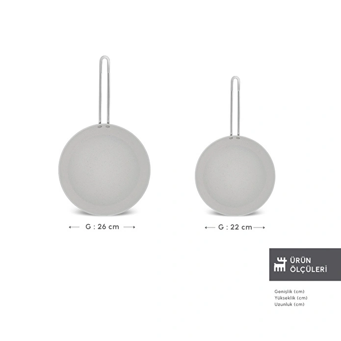Emsan Biogranit White Stone 2'li Tava Set