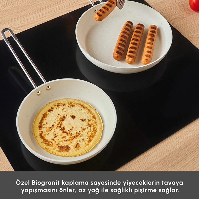 Emsan Biogranit White Stone 2'li Tava Set