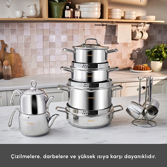 Karaca Powersteel 316+ Martha 15 Parça Tencere Seti