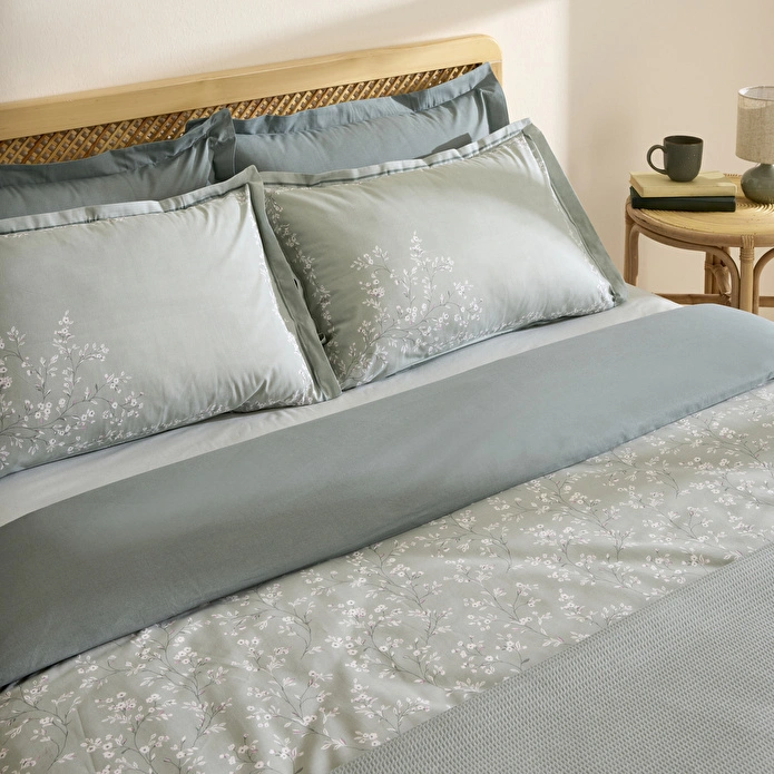 Karaca Home Linaria %100 Pamuk Çift Kişilik Nevresim Pike Takımı Mint