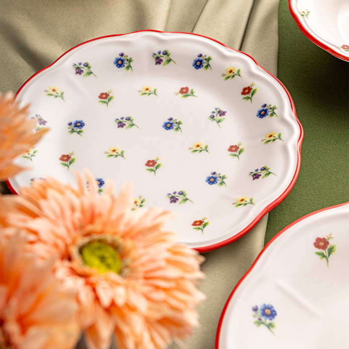 Emsan Bahar Porselen 24 Parça 6 Kişilik Yemek Takımı