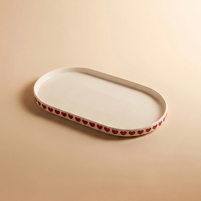 Karaca Sweetheart Kayık Tabak Beyaz 18 cm