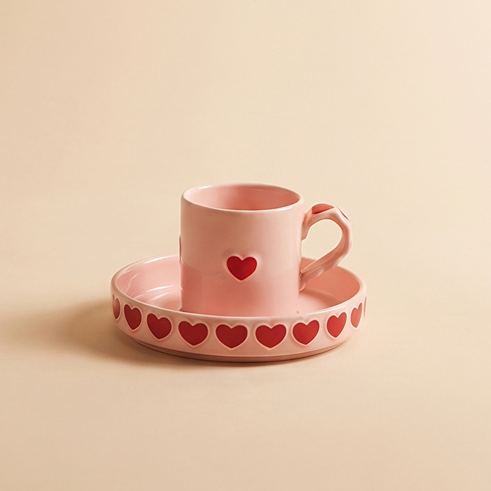 Karaca Sweetheart Kahve Fincan Takımı Pembe