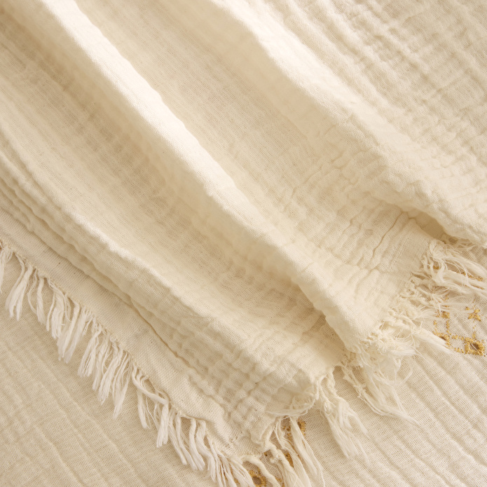 Karaca Home Nobile Brodeli Muslin Çift Kişilik Pike Takımı Sarı