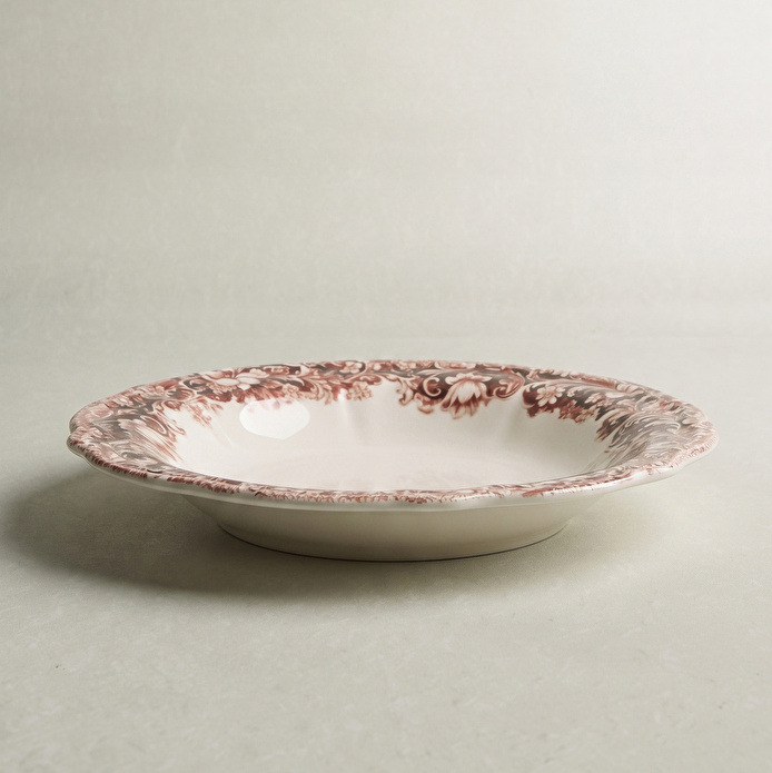 Emsan Floransa Çukur Tabak 23 cm Bordo