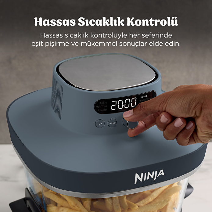 Ninja Crispi Pro 7-in-1 XL Cam Hazneli Pişirme Sistemi Cyberspace Blue
