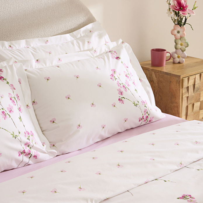 Karaca Home Natera %100 Pamuk Çift Kişilik Nevresim Takımı Pembe