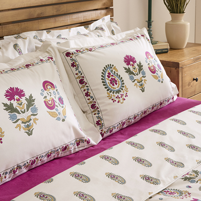 Karaca Home Elvaris %100 Pamuk Çift Kişilik Nevresim Takımı Pembe