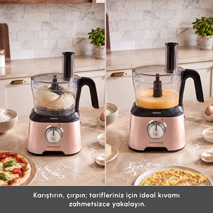 Karaca Mastermaid Power Max 12 in 1 Mutfak Robotu Rosegold