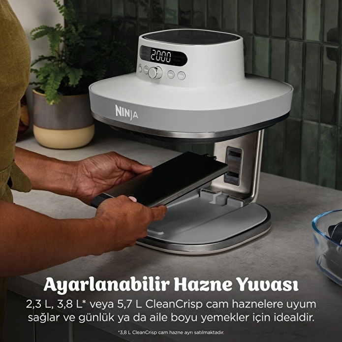 Ninja Crispi Pro 5-in-1 Cam Hazneli Pişirme Sistemi - White