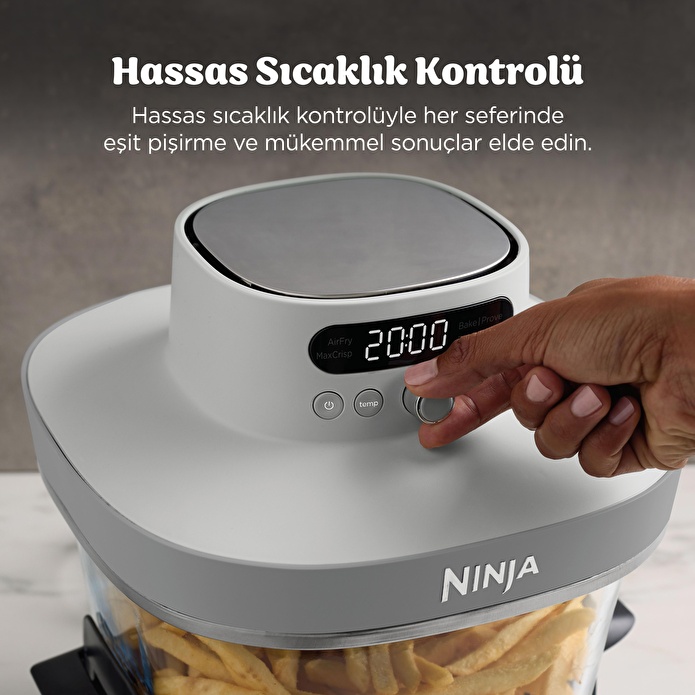 Ninja Crispi Pro 5-in-1 Cam Hazneli Pişirme Sistemi - White