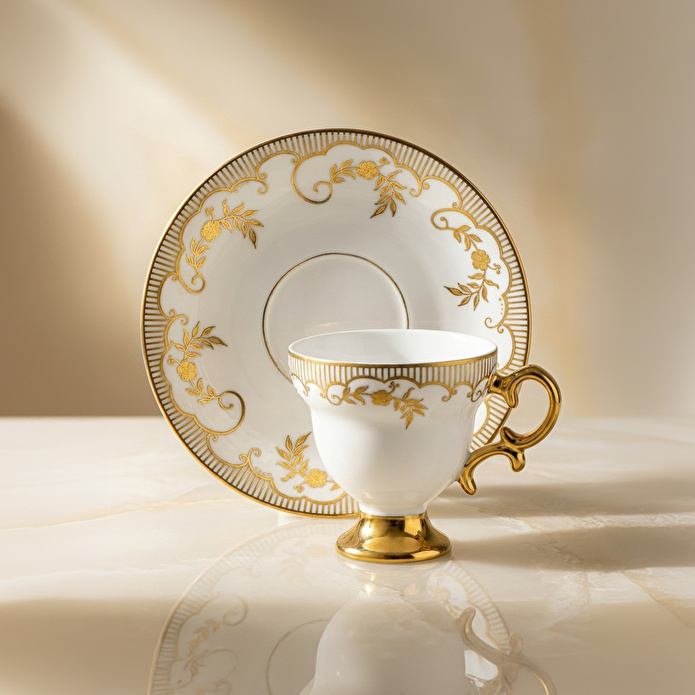 Emsan Golden 6 Kişilik Kahve Fincan Takımı 90 ml