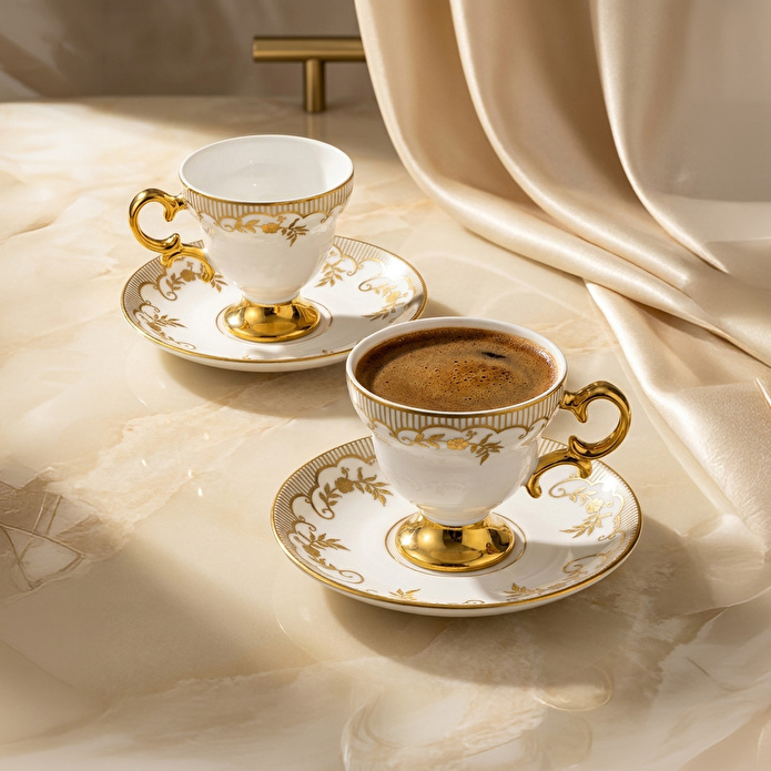 Emsan Golden 6 Kişilik Kahve Fincan Takımı 90 ml
