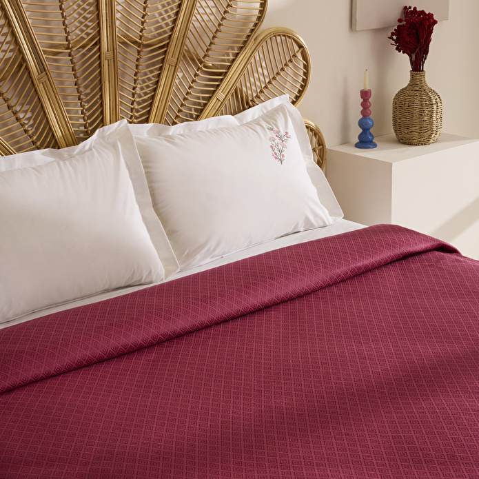 Karaca Home Morivelle Kişilik Pike Takımı Fuşya