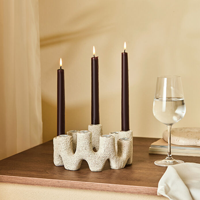 Karaca Home Palvin 9'lu Şamdan Mumluk 20,5 x 20 x 9,5 cm
