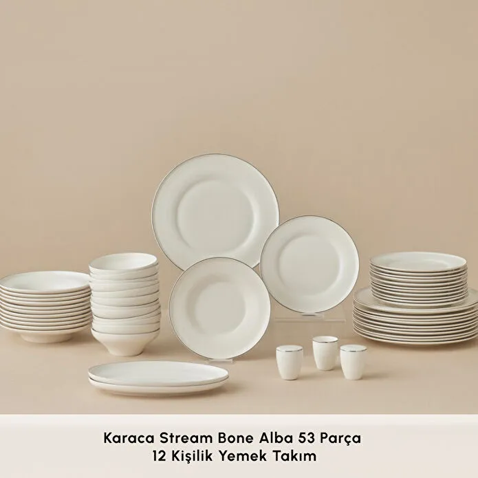 Karaca Stream Bone Alba 53 Parça 12 Kişilik Yemek Takımı
