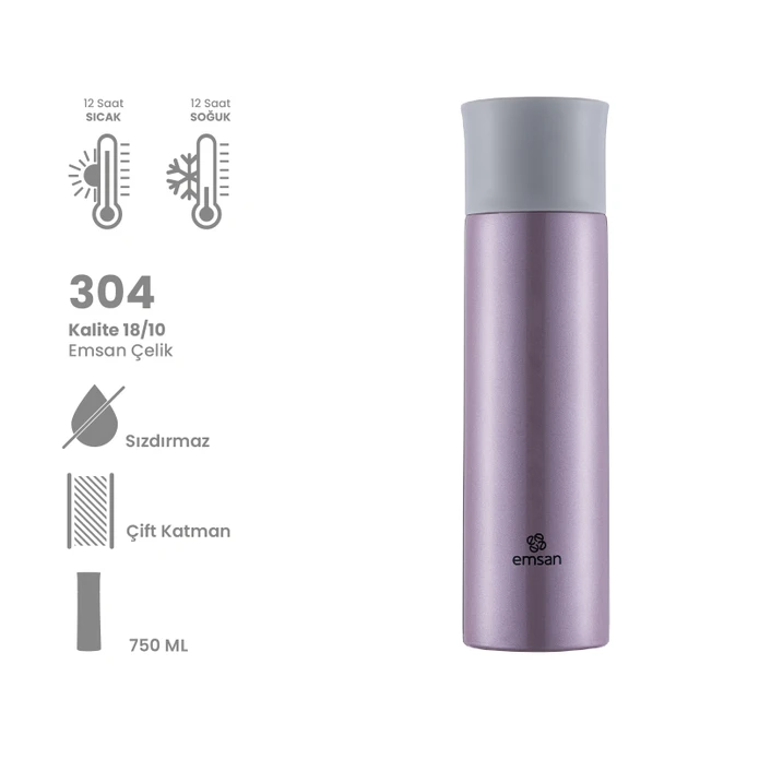 Emsan Bright Rosegold Termos 750 ml