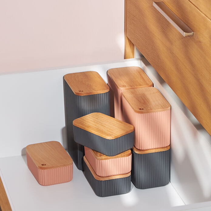 Karaca Massimo 3'lü Saklama Kabı Seti Mürdüm