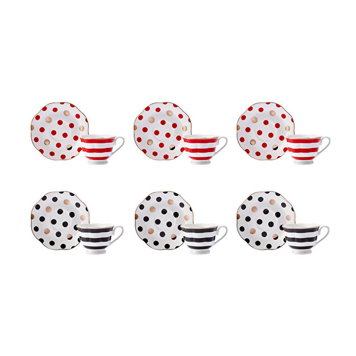 Karaca Jazz 6 Kişilik Kahve Fincan Takımı 80 ml