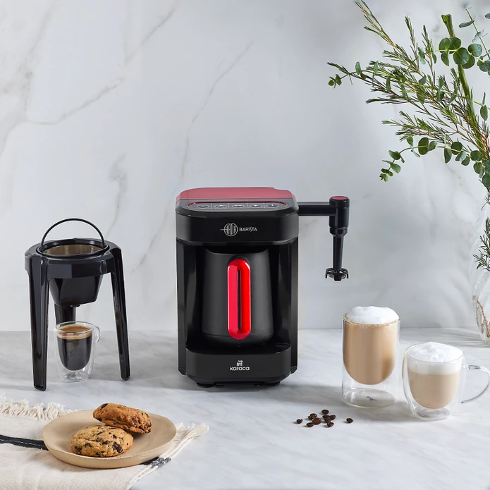 Karaca Hatır Barista Cappuccino ve Türk Kahve Makinesi İmperial Red