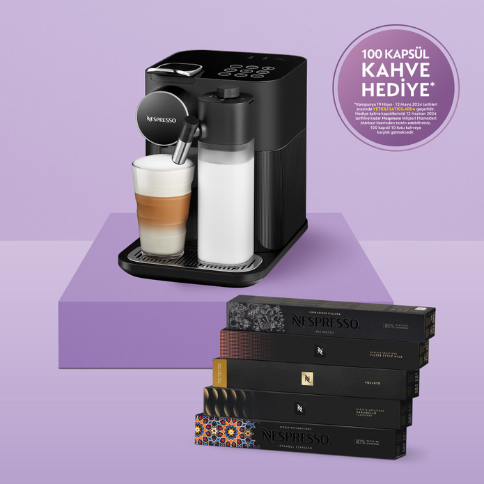Nespresso F541 Gran Latissima Süt Çözümlü Kahve Makinesi, Siyah