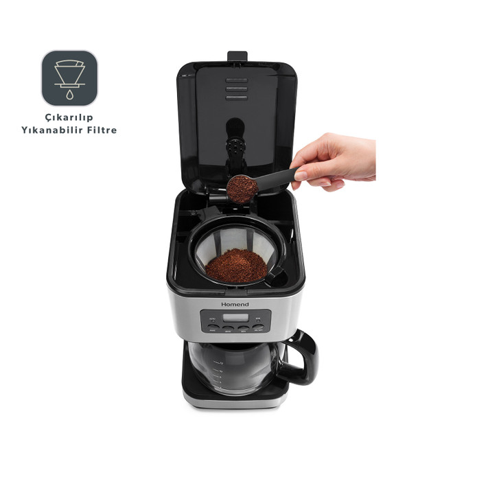 Homend Coffebreak 5046h Otomatik Zaman Ayarlı XL 12 Fincan Filtre Kahve Makinesi