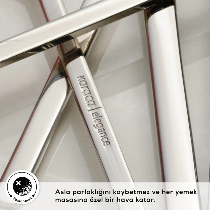 Karaca Elegance Pallas Platin 12 Kişilik 84 Parça Çatal Kaşık Bıçak Takımı