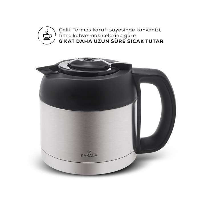 Karaca Coffee Art Aroma Zamanlayıcılı ve Çelik Termos Karaflı Filtre Kahve Makinesi 1,35L