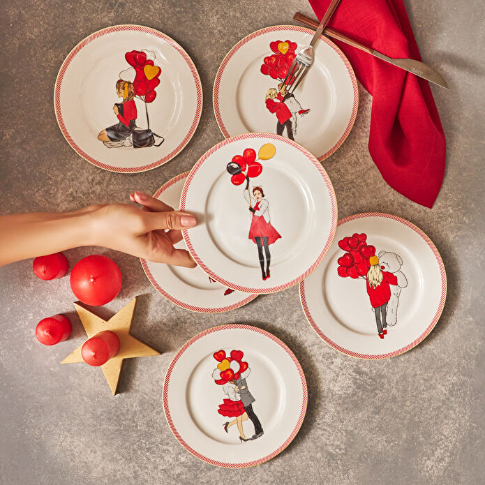 Karaca Couple 6 Kişilik Pasta Takımı