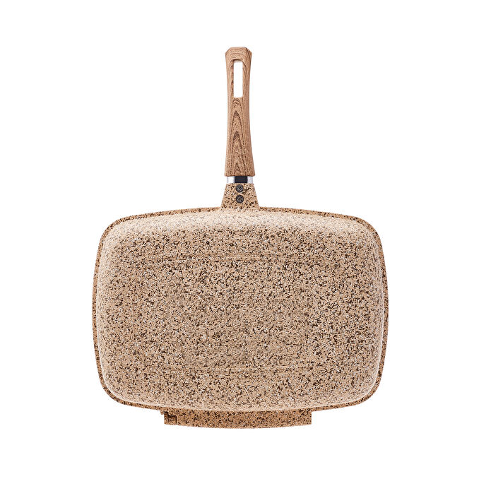 Karaca Biogranit Wood Silver Double Tava 34 Cm Kahverengi