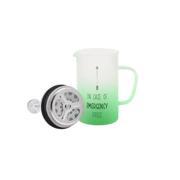 Karaca Emergency Borosilikat Cam French Press Yeşil 600 ml