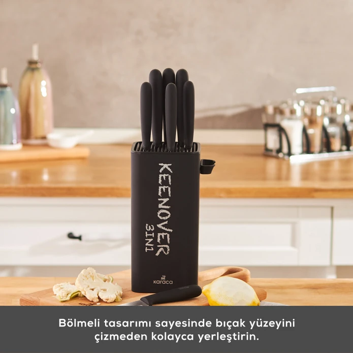 Karaca Keenover 3in1 10 Parça Satırlı Bıçak Seti