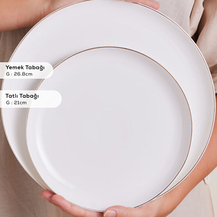 Karaca Stream Bone Hole 59 Parça 12 Kişilik Yemek Takımı Gold